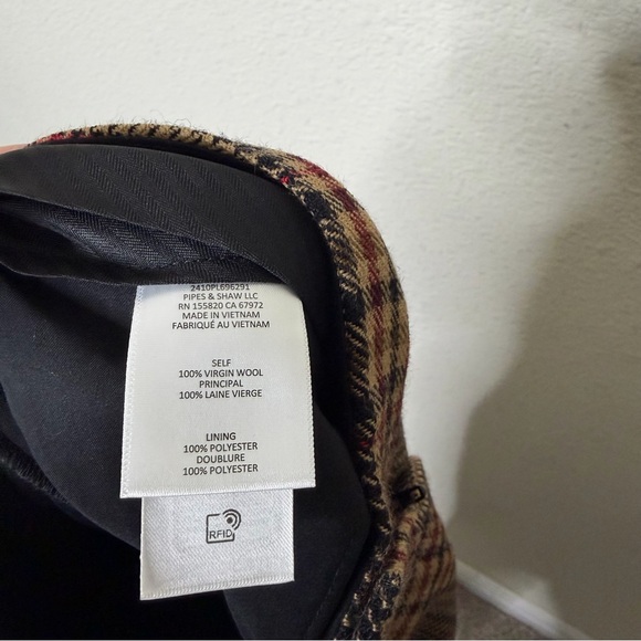 Veronica‎ Beard Tonelli Plaid Pant Camel Black Brown Tan Womens Size 0 - Picture 8 of 9